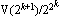 V(2^k+1)/(2^2^k)